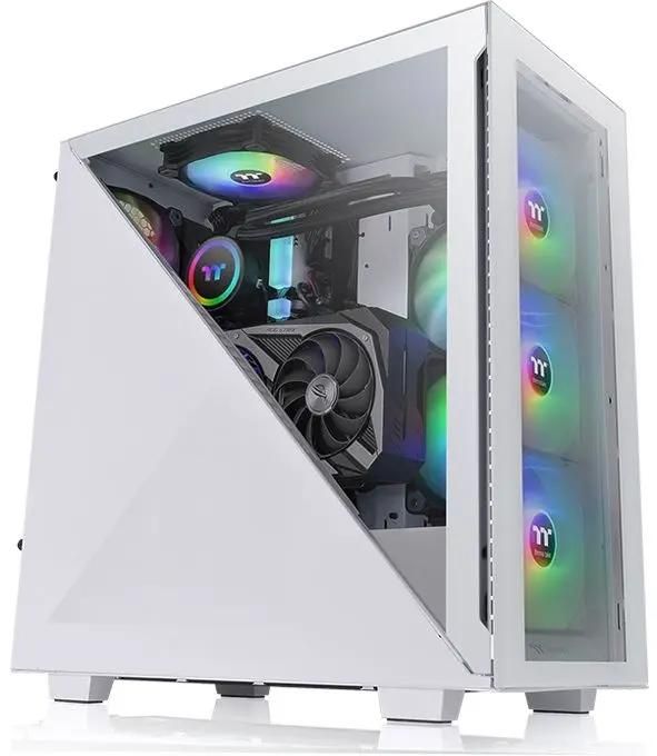 Корпус ATX Thermaltake Divider 300 TG ARGB, Midi-Tower, без БП,  белый [ca-1s2-00m6wn-02]